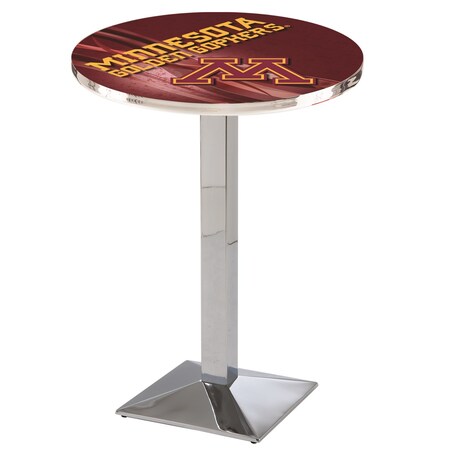 Holland Bar Stool Co 36" Chrome Minnesota Pub Table, 28" dia. Top L217C3628MinnUn-D2